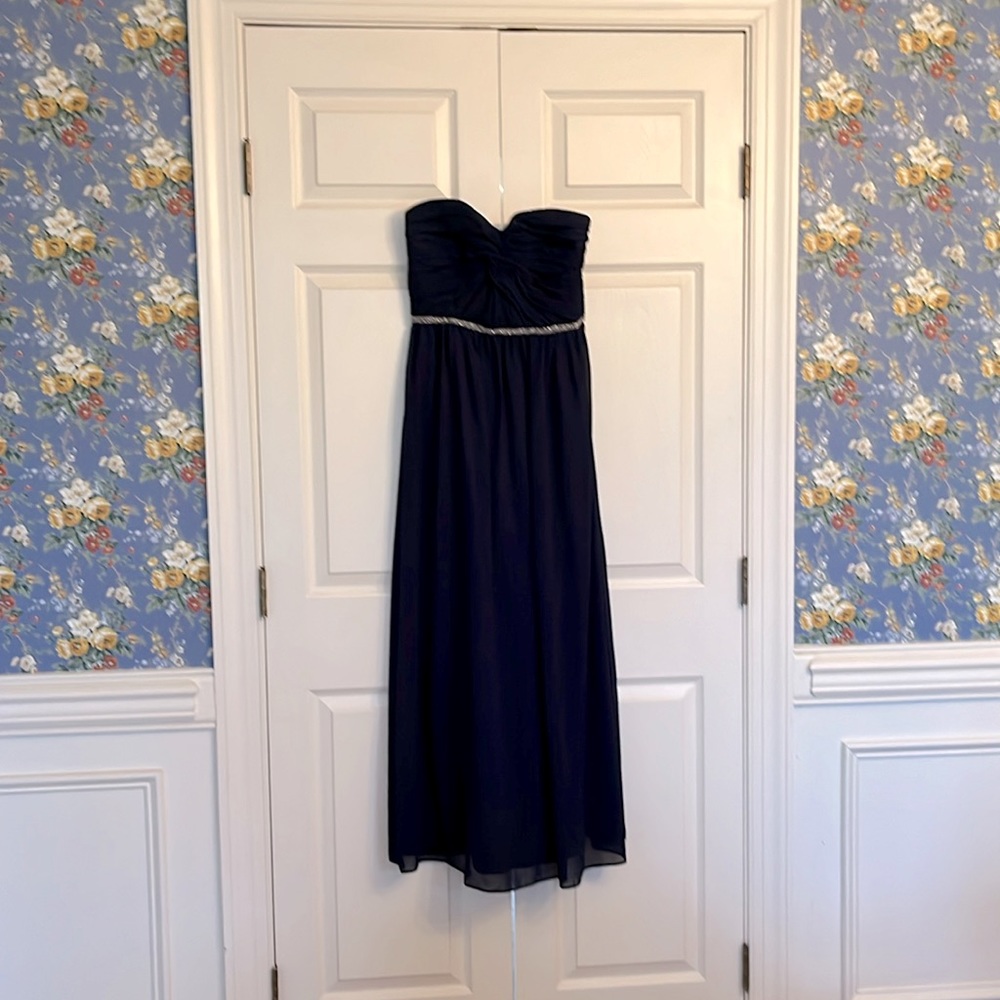 Spectacular PROM DRESS, strapless, midnight blue, size M, excellent condition